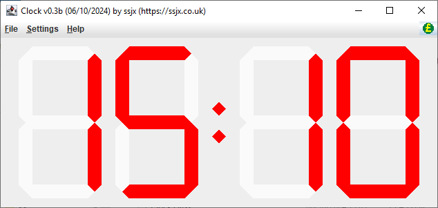 Clock screenshot